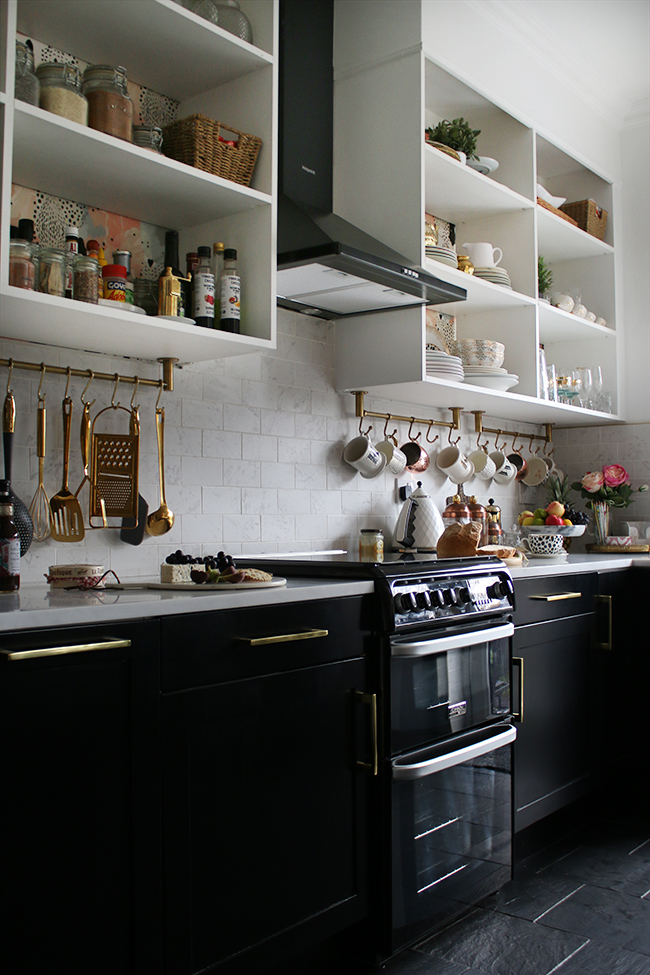 The REVEAL of our Black White and Gold Kitchen - Swoon Worthy