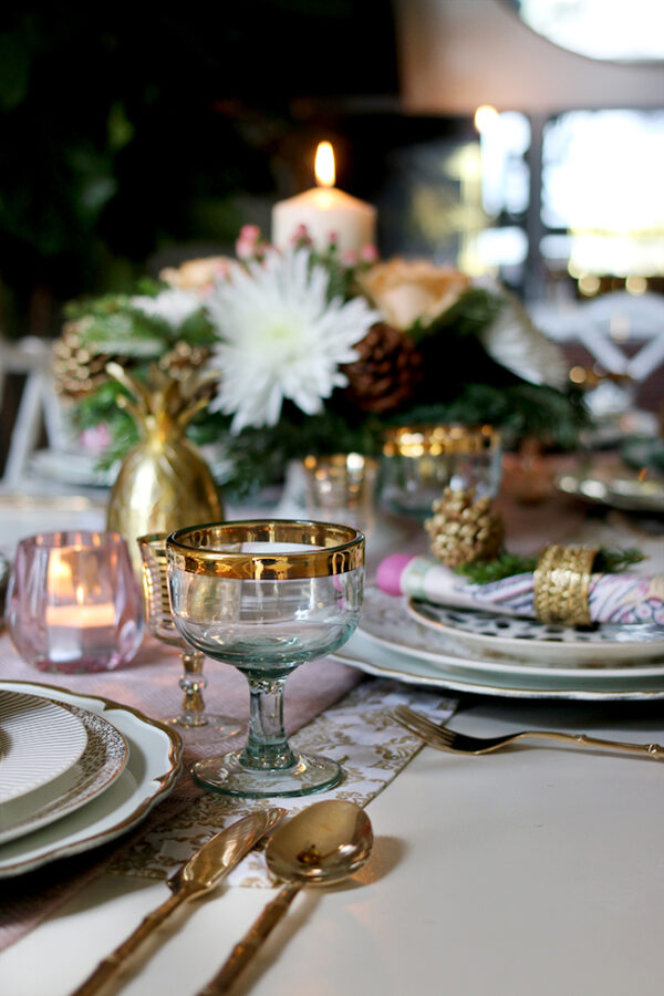 How to Create a Glam Christmas Table Setting on a Budget! - Swoon Worthy
