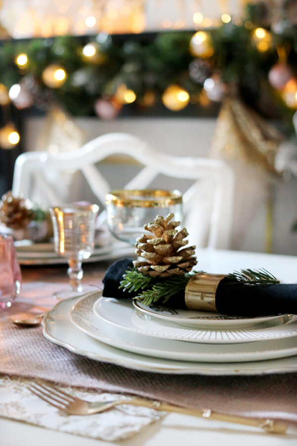 How to Create a Glam Christmas Table Setting on a Budget! - Swoon Worthy