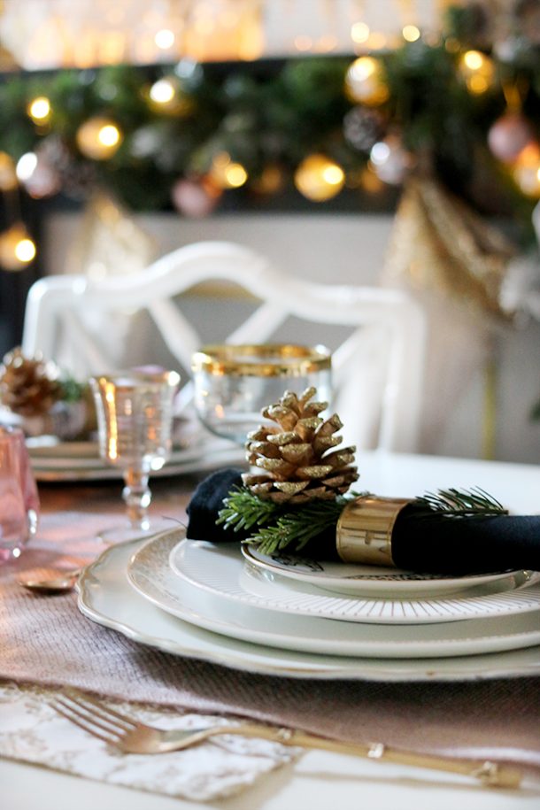 How to Create a Glam Christmas Table Setting on a Budget! - Swoon Worthy