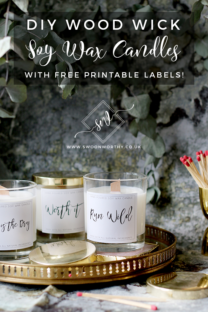 wooden wick candles