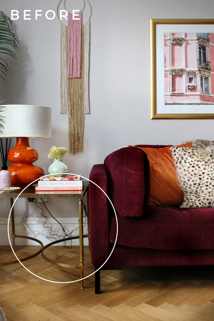 How to Conceal Cables Behind Leggy Furniture - Swoon Worthy