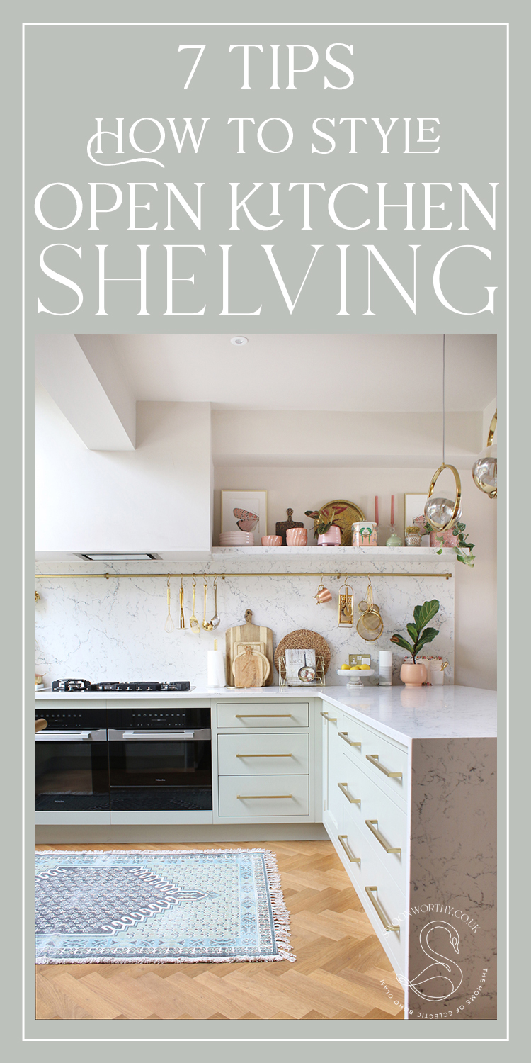 Styling Wire Shelves in the Kitchen